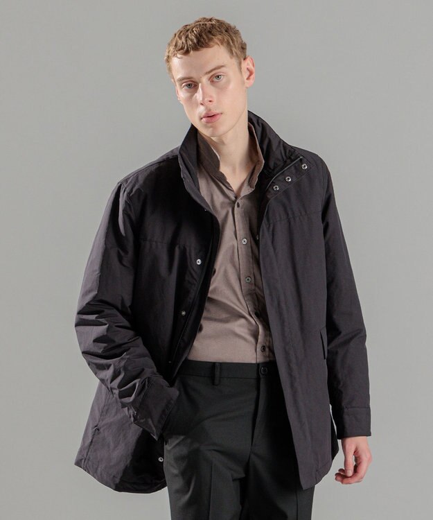 JOSEPH HOMME 【WEB限定】パウダーピーチクロス ナイロンコート ブラック系