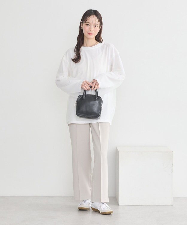 earth music&ecology ラインストーンチュールドッキングプルオーバー Ivory