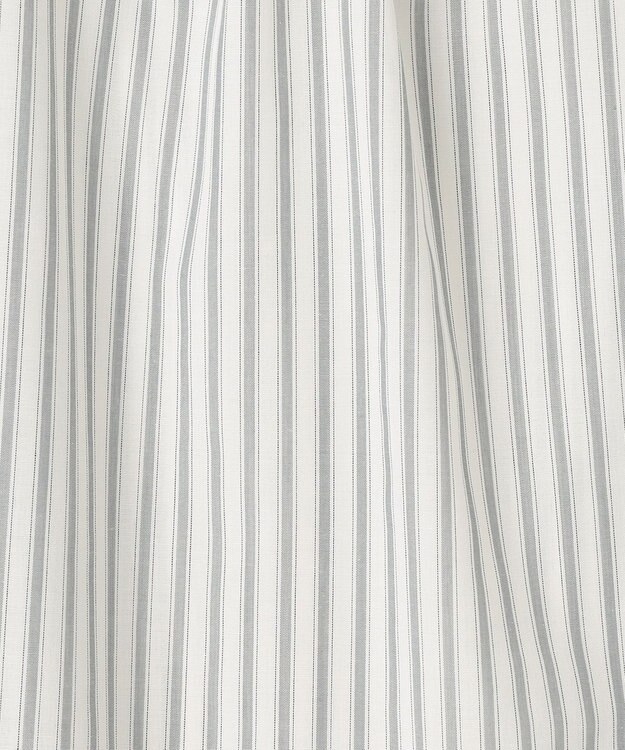 ANY SIS S 【洗える】フェイクパールストライプ ブラウス グレーストライプ