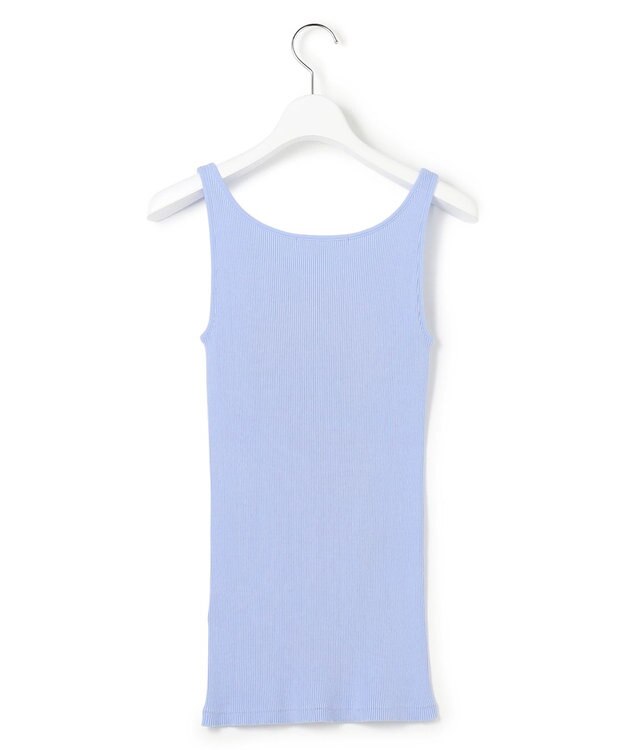 23区 【新色追加】オーガニック コットンリブ タンクトップ スカイブルー系