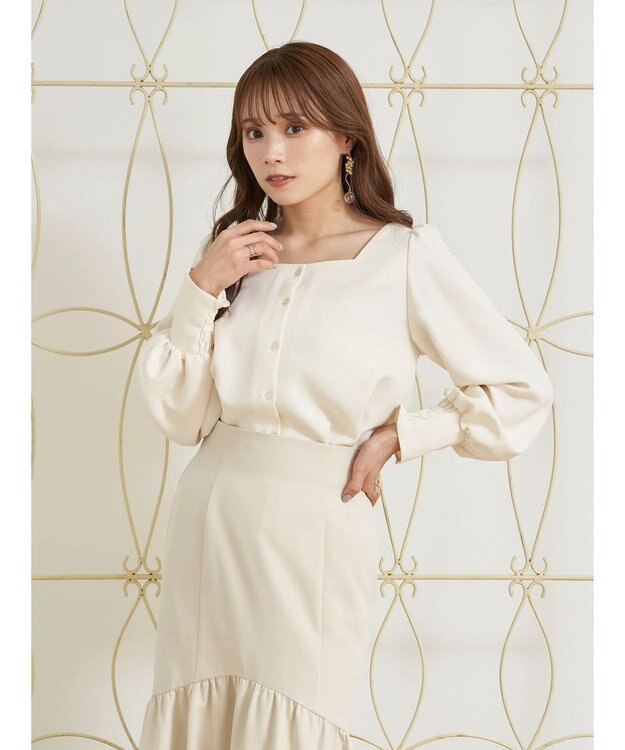 earth music&ecology ２ｗａｙストラップブラウス Off White