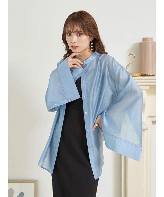 earth music&ecology マルチウェイシアーシャツ Sax