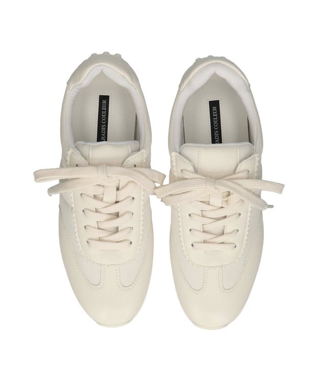 Bridget Birkin 【PARADIS COULEUR】異素材コンビロープロファイルスニーカー アイボリーコンビ