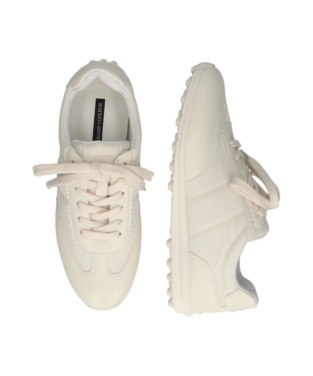 Bridget Birkin 【PARADIS COULEUR】異素材コンビロープロファイルスニーカー アイボリーコンビ