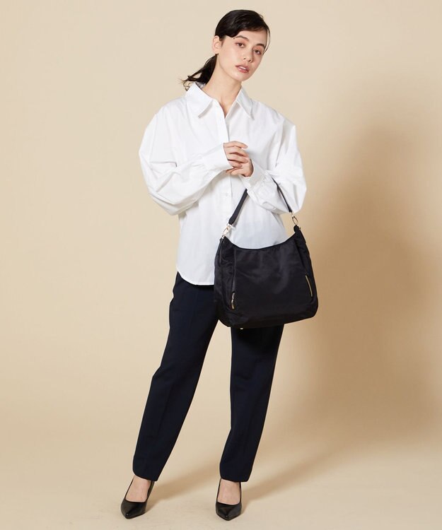 LA BAGAGERIE 【MONICA】ナイロン2WAYショルダーバッグ ブラック