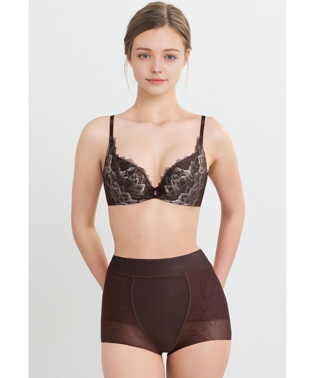 WACOAL ガードル ショート丈 高くヒップアップ 下腹部もすっきり ラクな着用感 レディース メッシュタイプ GRC326 /ワコール シナモンブラウン