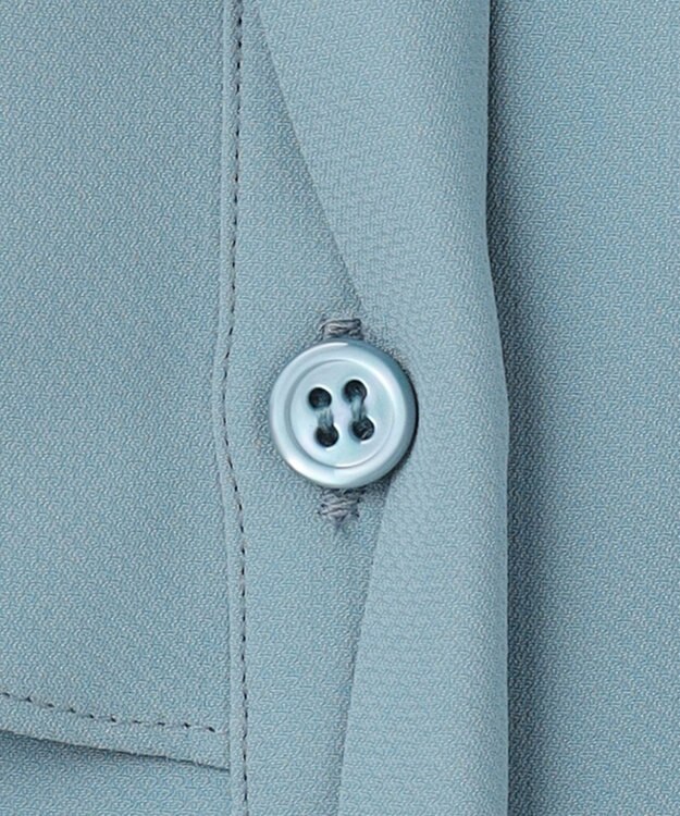 ICB 【洗える・UVケア】BackSatinAmunzen ラッフルデザインブラウス ライトブルーグレー系