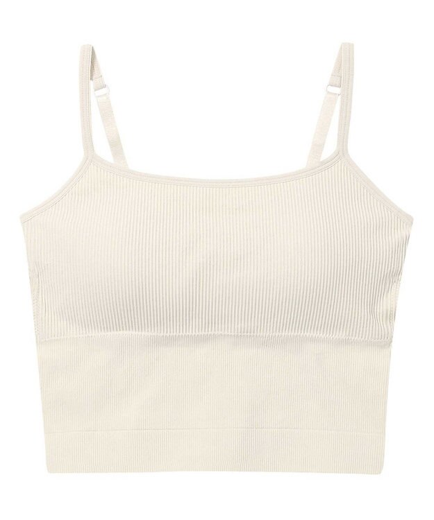 AMPHI ブラトップ 立体的なバストシルエット 脇すっきり クロップド丈 【L∞Ping ルーピング】 ブラキャミソール JSF102 アンフィ／ワコール アイボリー