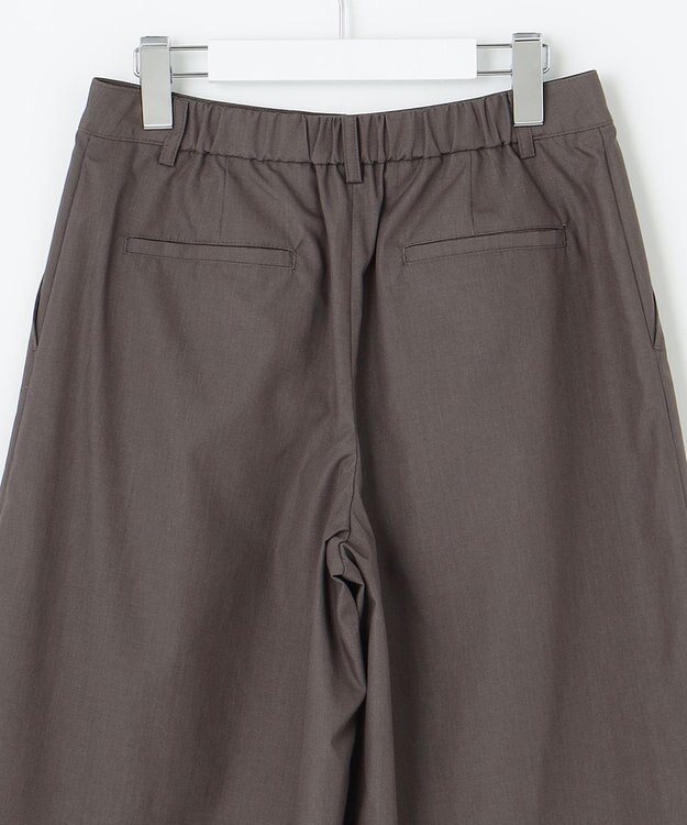J.PRESS LADIES S 【洗える】ソフトシャンブレー ワイド パンツ スレート系