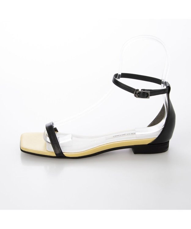 MODE ET JACOMO <MODE ET JACOMO>スリムストラップフラットサンダル ブラック