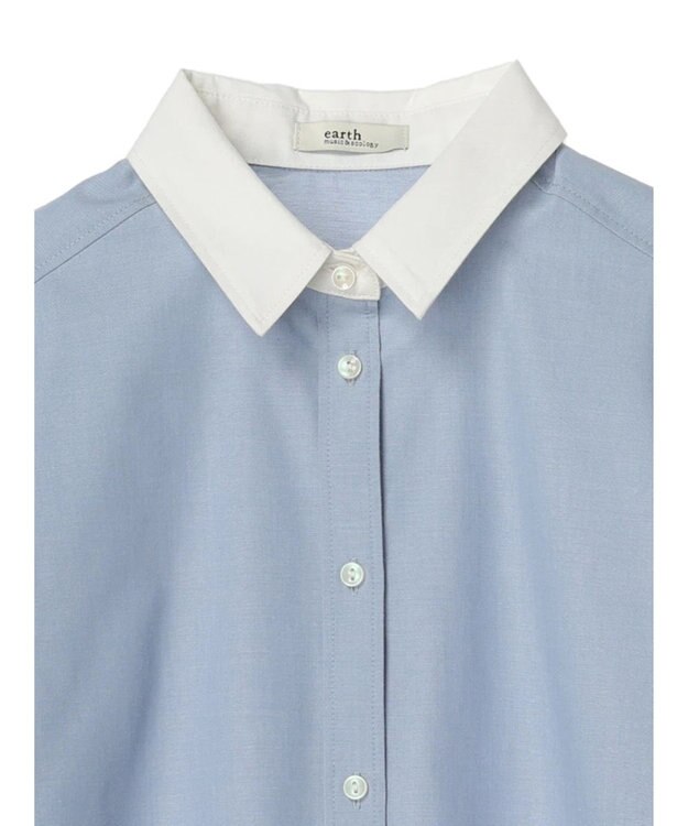 earth music&ecology クレリックシャツ Sax