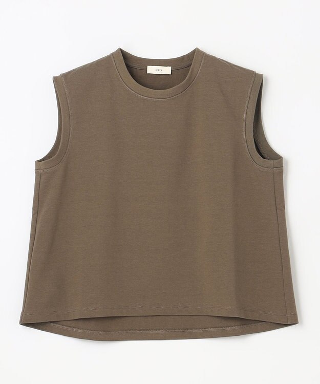 NAVE 【Nave　洗える】クリアジャージー ノースリーブ カーキ系