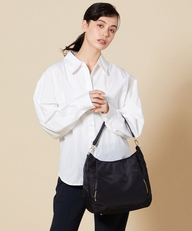 LA BAGAGERIE 【MONICA】ナイロン2WAYショルダーバッグ ブラック