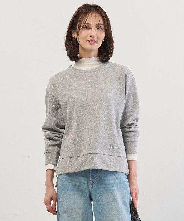 J.PRESS LADIES S ラメ裏毛 カットソー グレー系