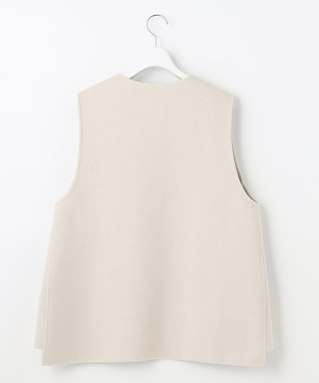 UNFILO 【撥水】ウール混リバー ジレ ベージュ系