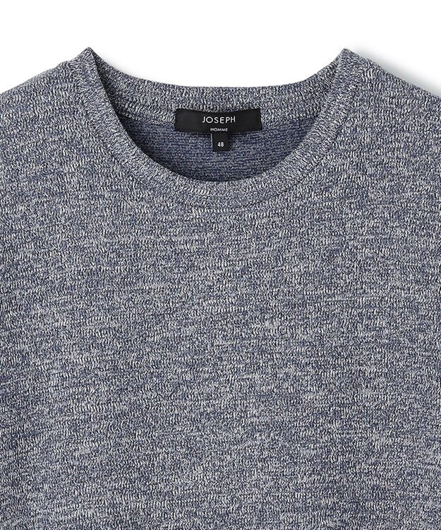 JOSEPH HOMME 【WEB・一部店舗限定】 メランジウィーブ　半袖カットソー ネイビー系