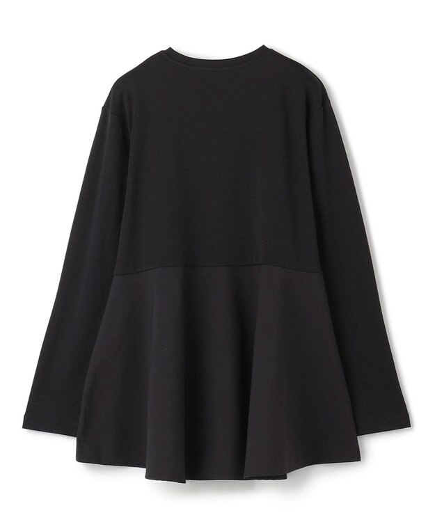 UNFILO L ペプラムコンビ ロンT ブラック