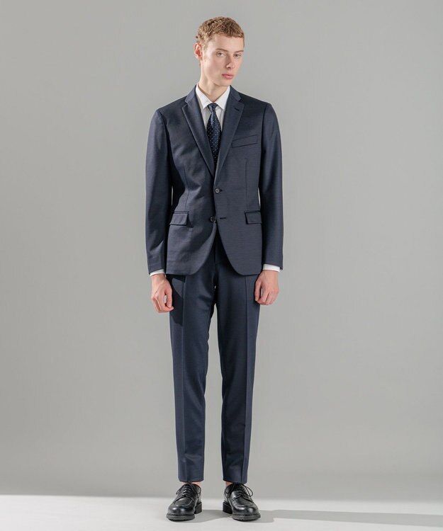 JOSEPH HOMME 新素材【抜群のストレッチ性/セットアップ対応可】スプリングウールジャージー テーパードパンツ / CITY ネイビー系