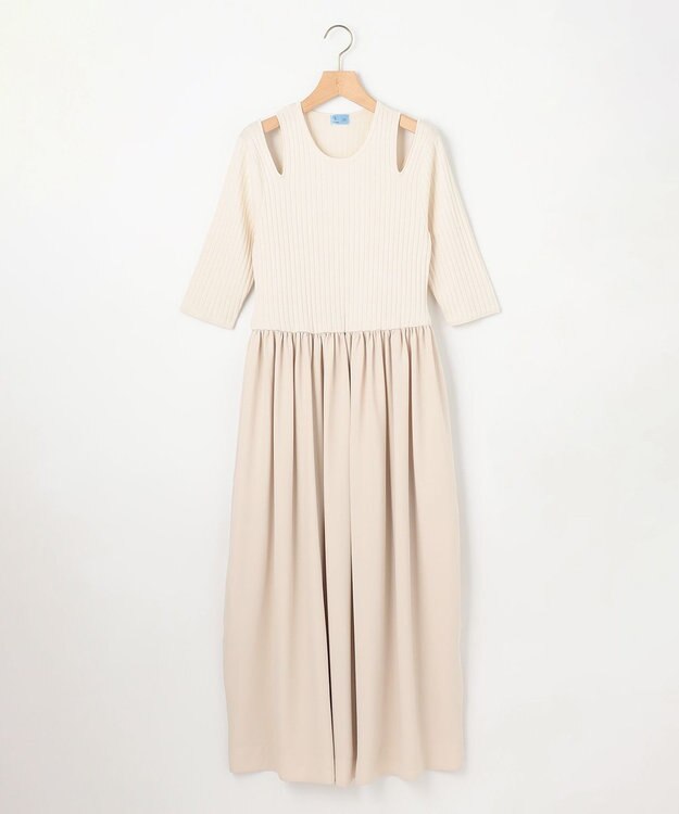 組曲 S 【組曲×setsuko sagittaire】ニットコンビドレス シャンパンベージュ系