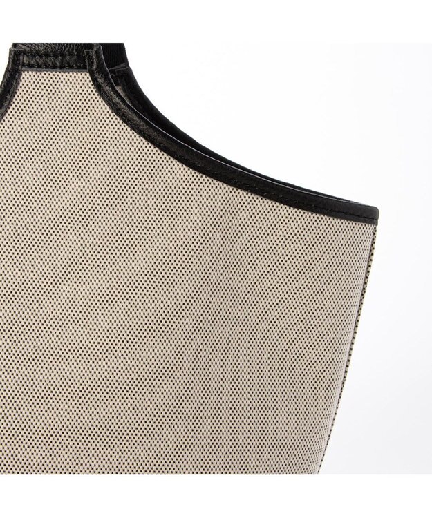 UNBILLION VERYコラボ ペルケ perche / キャンバス×牛革コンビトートバッグ ブラック