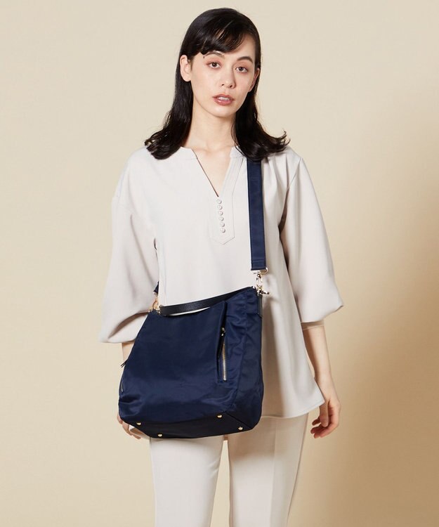 LA BAGAGERIE 【MONICA】ナイロン2WAYショルダーバッグ ネイビー