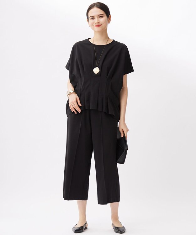 自由区 【カタログ掲載・セットアップ対応・接触冷感・UVカット・吸水速乾・抗菌防臭・洗える】ハイカウントモクロディ パンツ ブラック