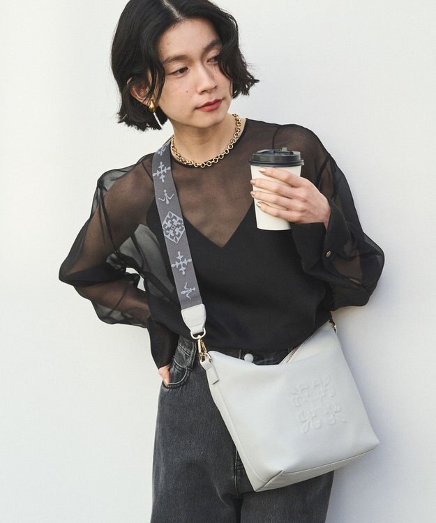 russet 《WEB限定》スタンダードミニショルダーバッグ <エンボスモノグラム>(CE-1718-WEB) L.Gray