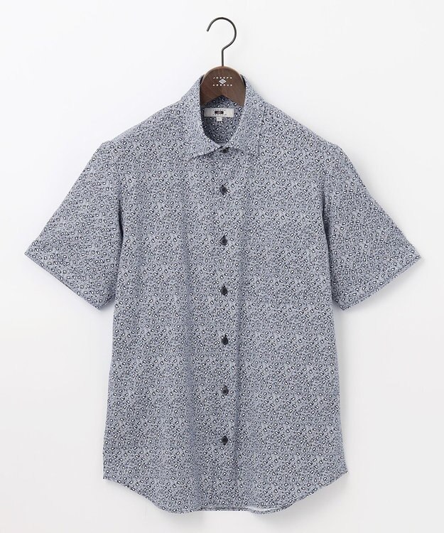 JOSEPH ABBOUD 【イージーケア】 ジャージーペイズリープリントシャツ ネイビー系5