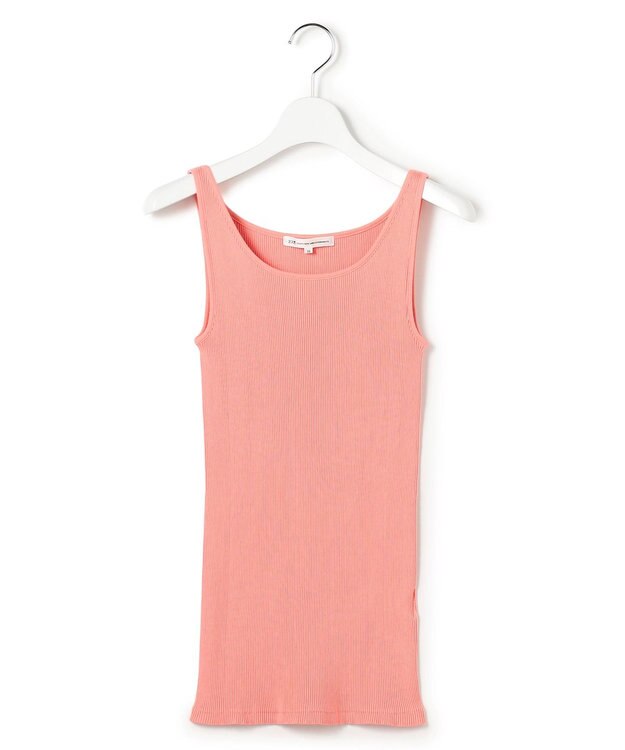 23区 【新色追加】オーガニック コットンリブ タンクトップ ピンク系