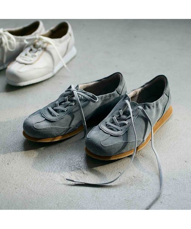 MODE ET JACOMO <D'ICI>ステッチアクセントローテクスニーカー ブルースエード