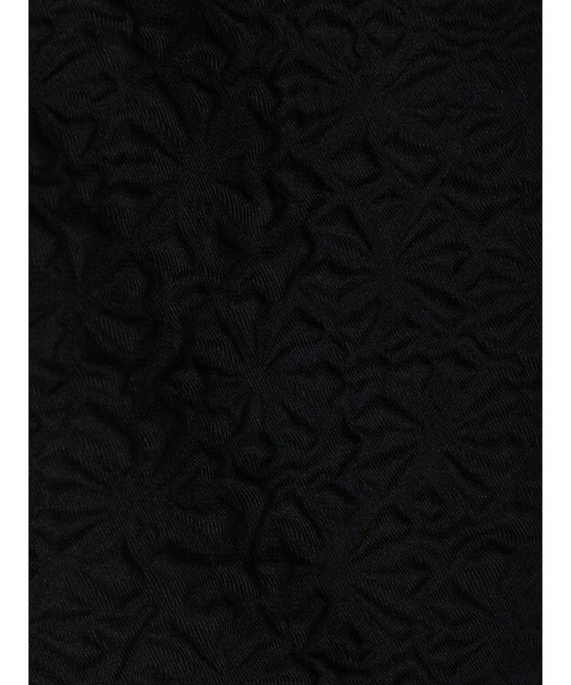 earth music&ecology エンボスフラワー　切替ボリュームスカート Black