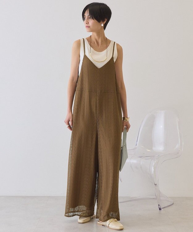 AMERICAN HOLIC 【先行予約】レースキャミサロペット Mocha