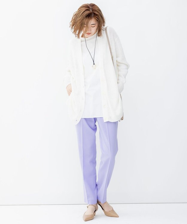 23区 リネンコード カーディガン アイボリー系