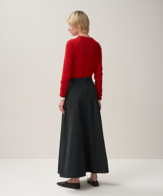 ATON ROYAL WOOL CIRCULAR RIB | ヘンリーネックセーター RED