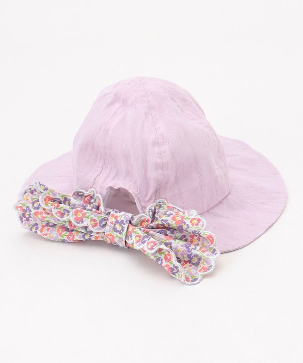 ANY KIDS 日よけ付き リボン ハット ラベンダー