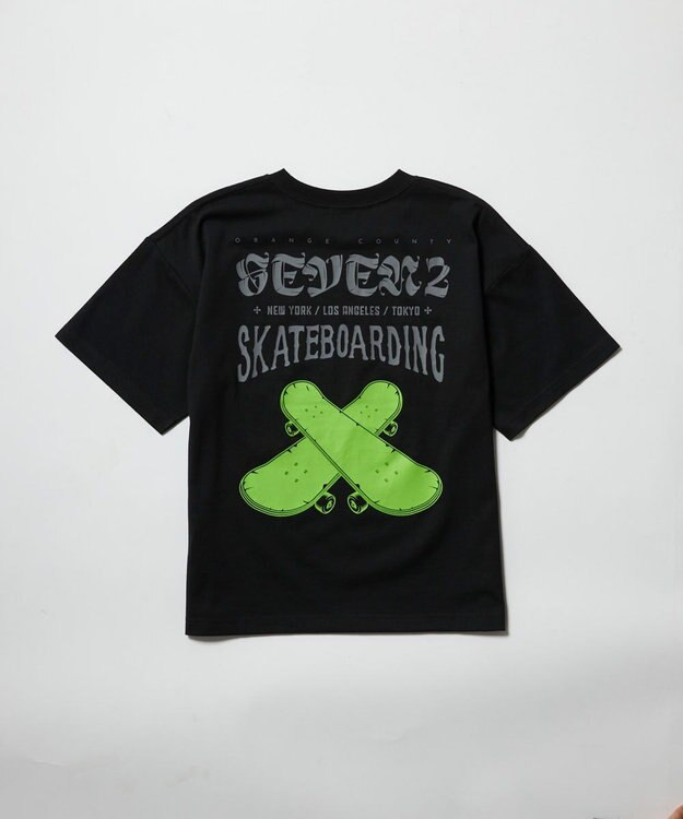 OP／FILA 【SEVEN2】バックプリントTシャツ ブラック