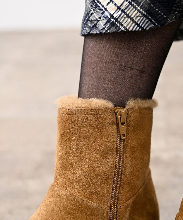 APOM ウォータープルーフムートンブーツ 45 キャメルスエード