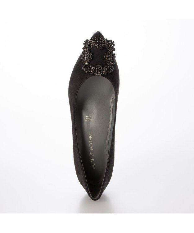 MODE ET JACOMO <MODE ET JACOMO>ビジューバックルパンプス ダークグレースエード