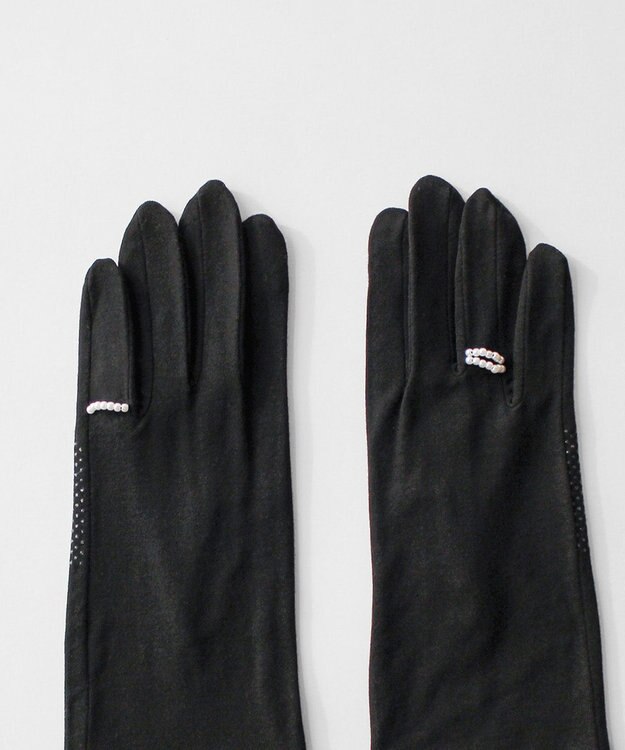 ORuKuBET 【WEB限定・数量限定】リングビジュー付きUVカットロンググローブ (WOMEN)【 UVカット・タッチパネル対応 】 ブラック