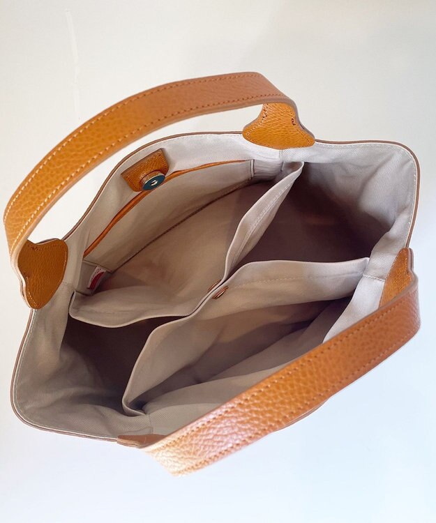 Hekhèr Le Style de Vie 【日本製/セレモニーにも】シュリンクレザー ハンドバッグ small キャメル