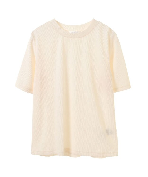 Green Parks プリーツ５分袖プルオーバー Ivory