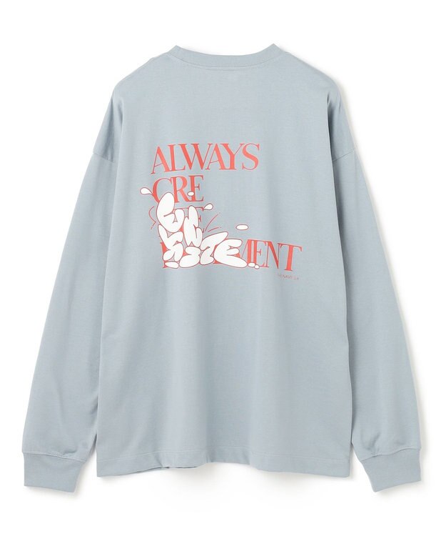 NAVE 【xNAVE】Six Sence Recordコラボ グラフィックロングスリーブT スカイブルー系