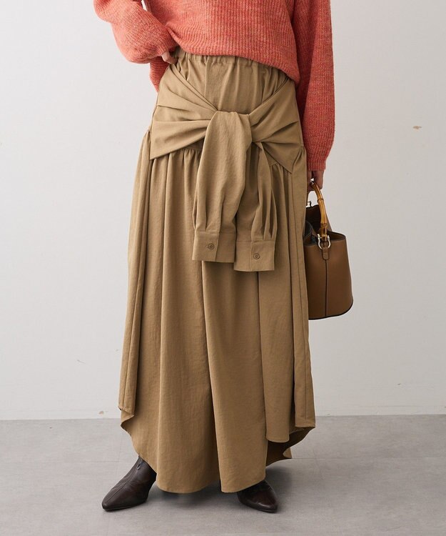 Green Parks ・ＥＬＥＮＣＡＲＥ　ＤＵＥ　袖付デザインスカート Beige