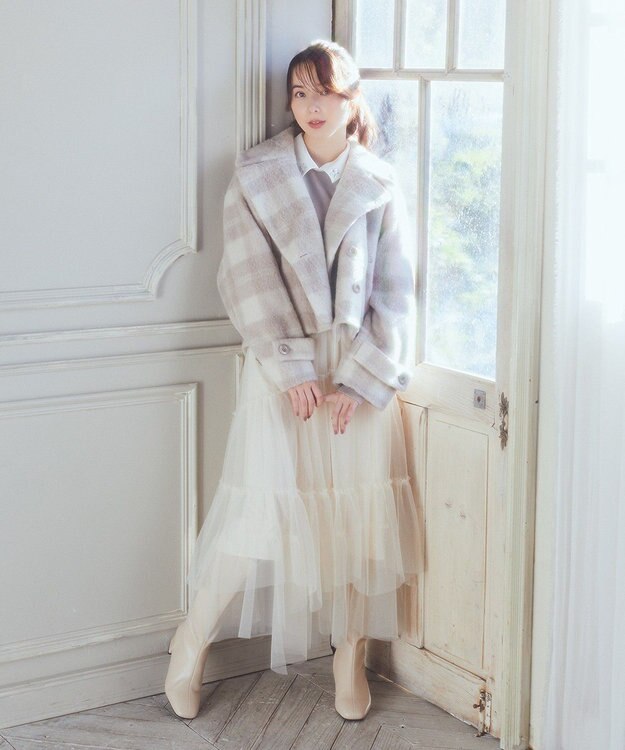 earth music&ecology シャギーショートコート Check