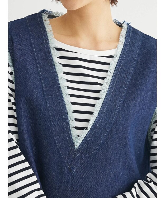 Green Parks Ｖネックフリンジベスト One Wash