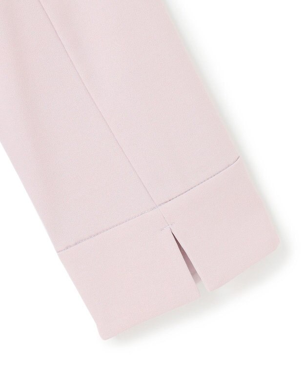 ICB 【洗える】ウォームサテン クロップドシャツ ヘイズピンク系