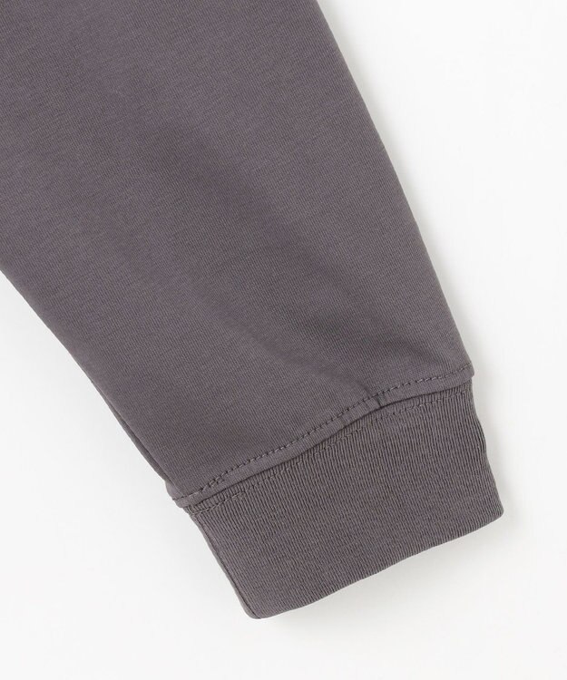 ANY L 【洗濯機可/接触冷感/UVケア】オーガビッツロングスリーブTシャツ チャコール×ロゴ