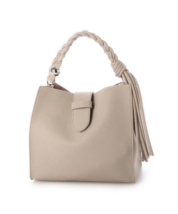 UNBILLION カシュカシュ cachecache / ベルトフラップメッシュハンドル2wayトート ライトグレー