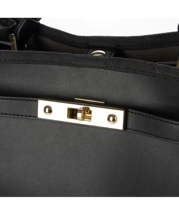 UNBILLION cachecache スマホショルダー付ヒネリ金具2wayワンハンドルトート ブラック