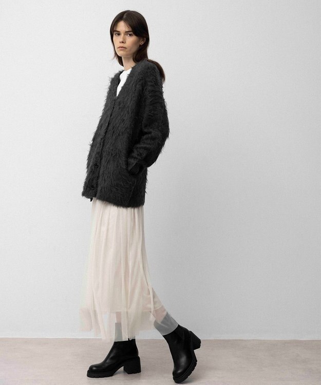 NAVE 【Nave】モヘアシャギー カーディガン チャコール系